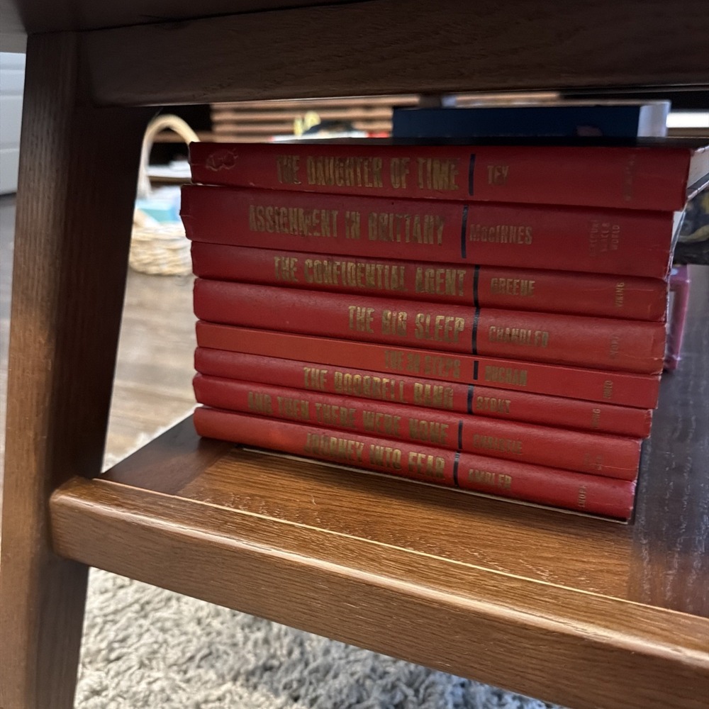 Vintage‎ Mystery Classic Hardcover Book Lot of 8 Agatha Christie Chandler Greene